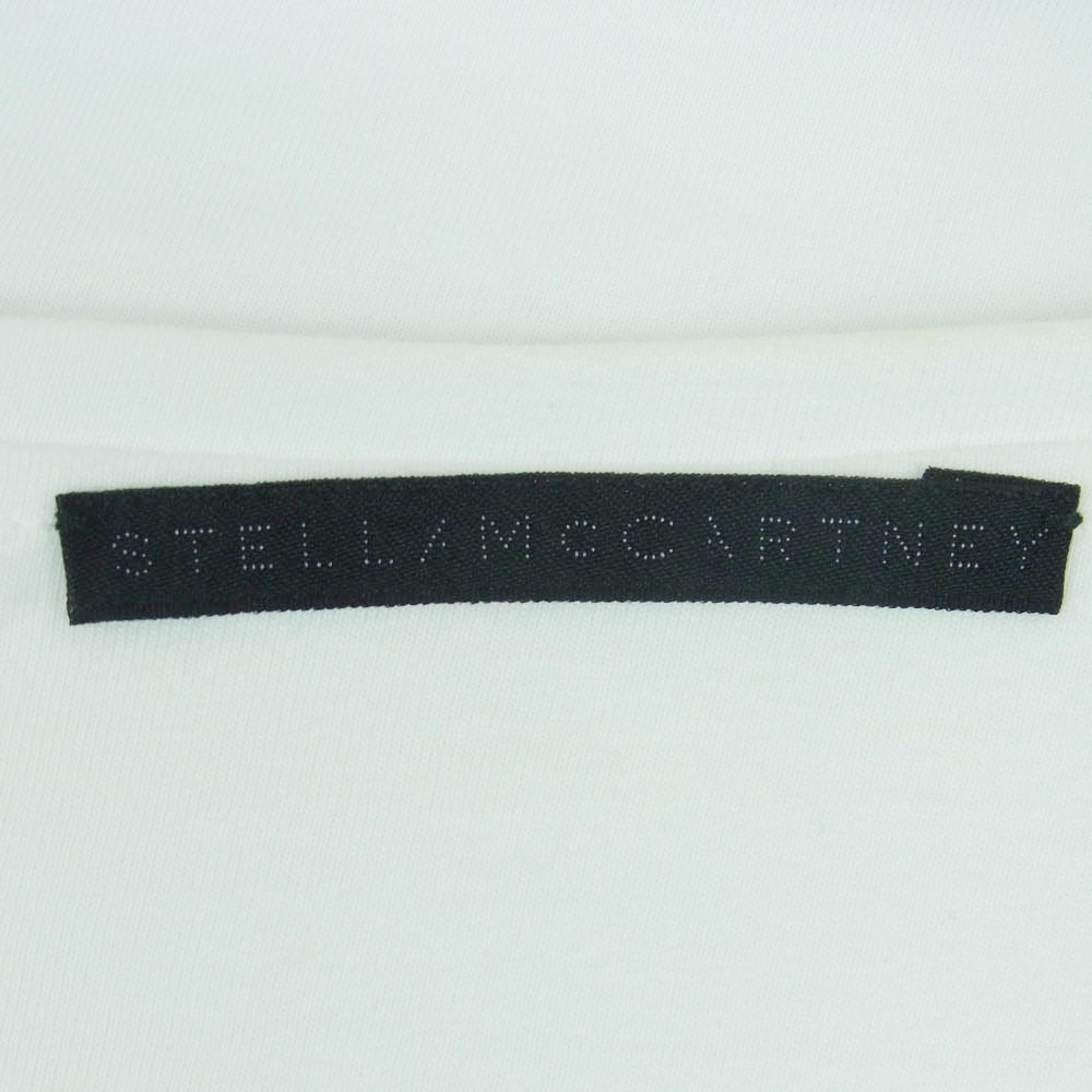 Stella McCartney ステラマッカートニー NO SMILE NO SERVICE パッチ付き ヘンリーネック プルオーバー 長袖 シャツ ホワイト系 L【中古】