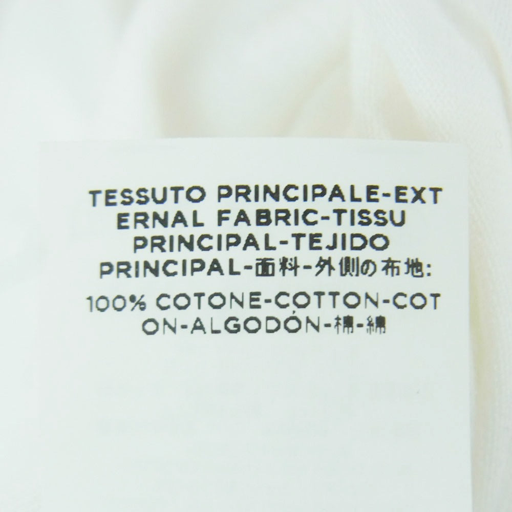 Stella McCartney ステラマッカートニー NO SMILE NO SERVICE パッチ付き ヘンリーネック プルオーバー 長袖 シャツ ホワイト系 L【中古】