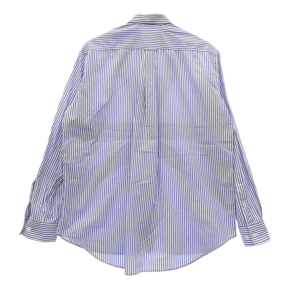 Stella McCartney ステラマッカートニー ユニオンジャック ストライプ 比翼 長袖シャツ ブルー系 39【中古】