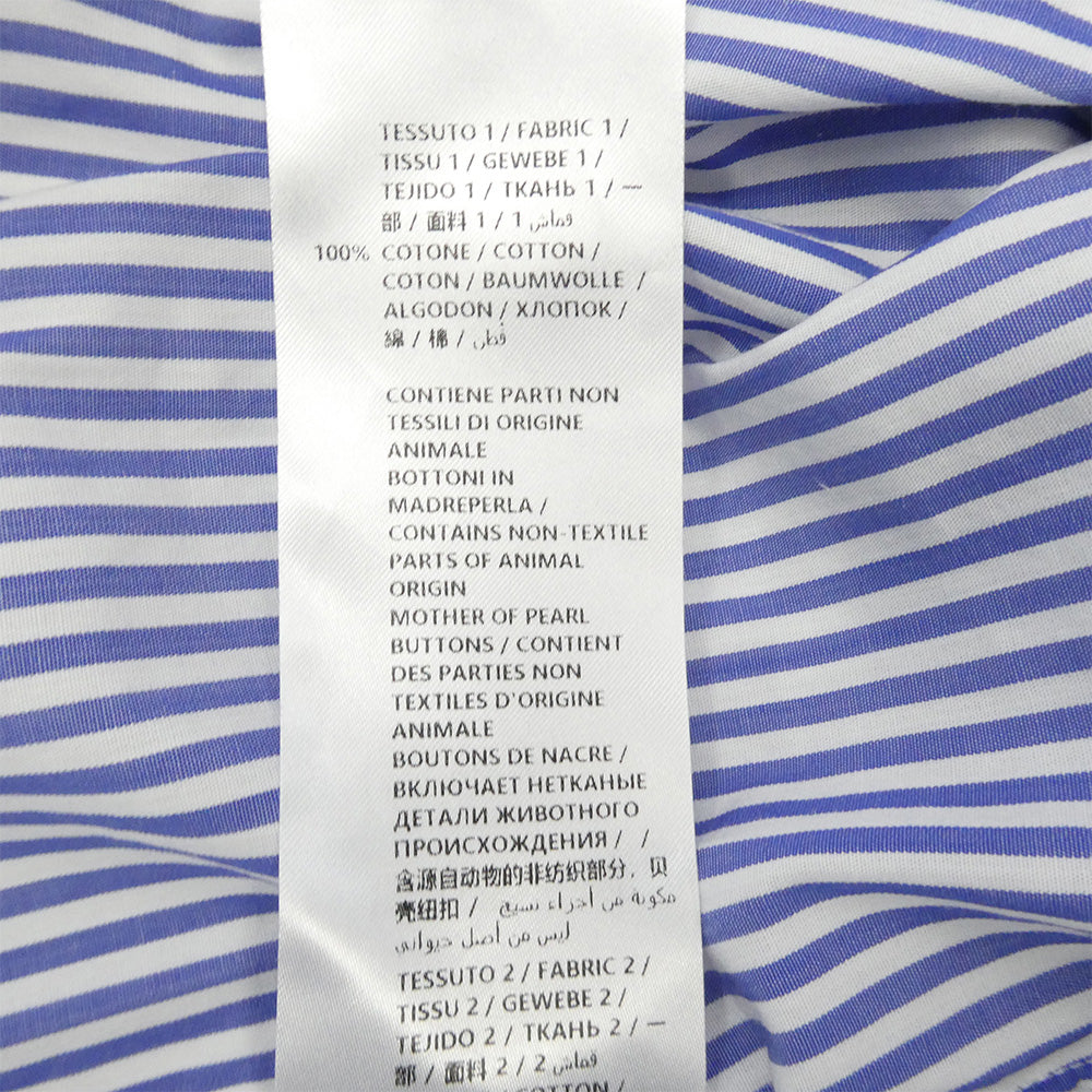 Stella McCartney ステラマッカートニー ユニオンジャック ストライプ 比翼 長袖シャツ ブルー系 39【中古】