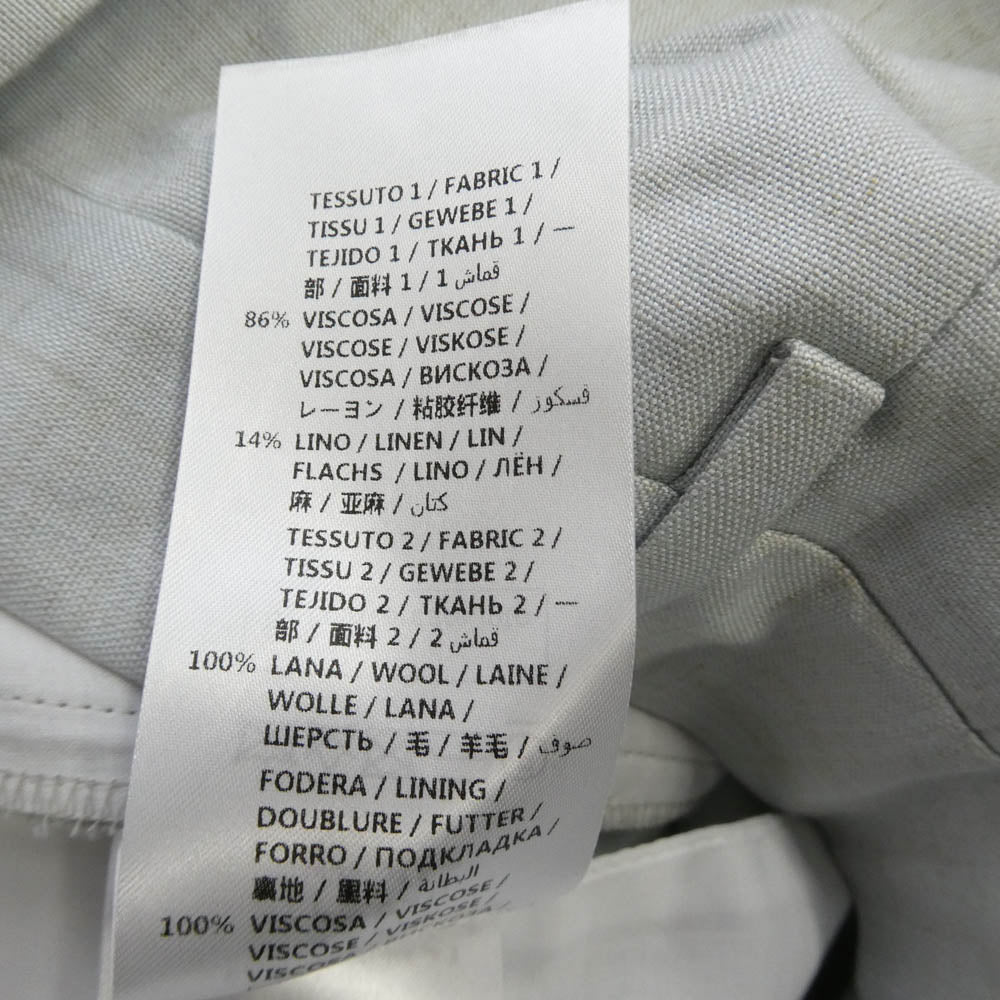 Stella McCartney ステラマッカートニー レーヨンリネン サイドライン 側章 カーゴポケット スラックス パンツ ライトブルー系 48【美品】【中古】
