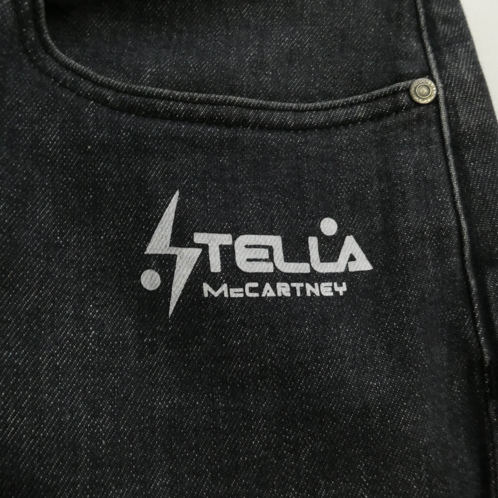 Stella McCartney ステラマッカートニー ロゴプリント ブラックデニムパンツ ブラック系 XL【中古】