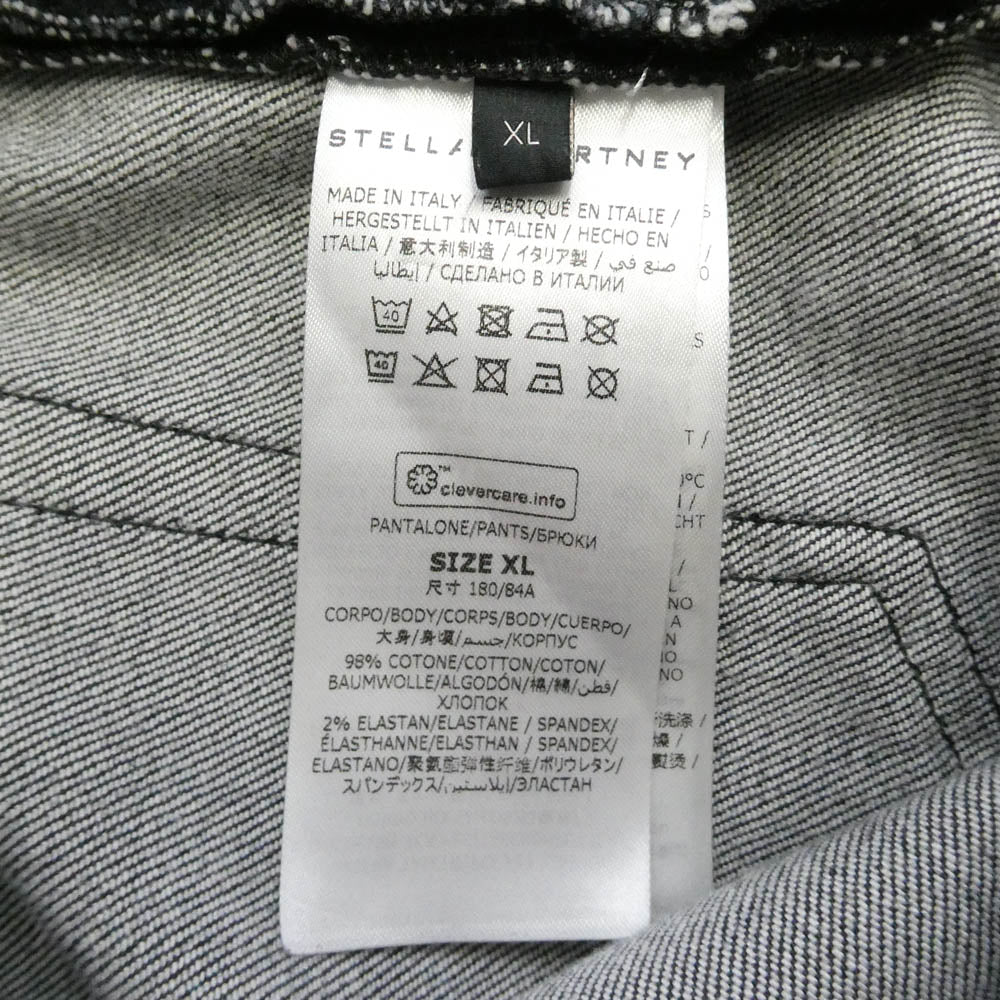Stella McCartney ステラマッカートニー ロゴプリント ブラックデニムパンツ ブラック系 XL【中古】