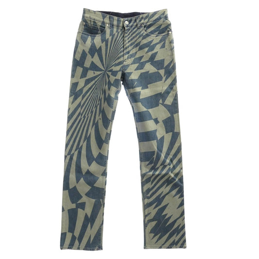 Stella McCartney ステラマッカートニー ED CURTIS 幾何学模様 総柄 デニムパンツ ブルー系 M【美品】【中古】