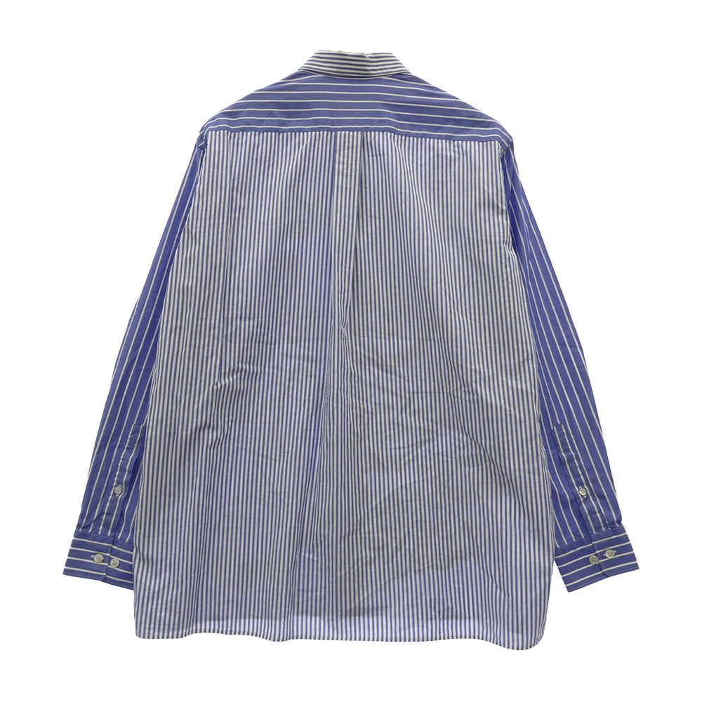 Stella McCartney ステラマッカートニー Will Sweeney ウィル・スウィーニー グラフィックプリント クレイジーパターン ストライプ 長袖シャツ ブルー系 40【中古】