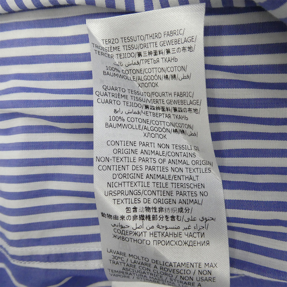 Stella McCartney ステラマッカートニー Will Sweeney ウィル・スウィーニー グラフィックプリント クレイジーパターン ストライプ 長袖シャツ ブルー系 40【中古】