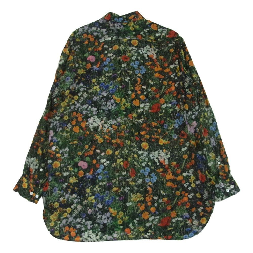 Stella McCartney ステラマッカートニー ボタニカルフラワー 花柄 キュプラ 長袖 シャツ グリーン系 38【美品】【中古】