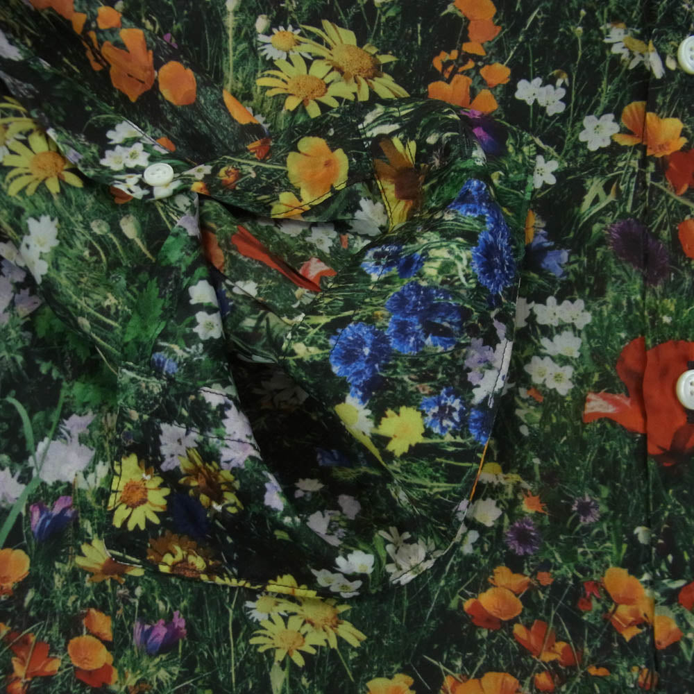 Stella McCartney ステラマッカートニー ボタニカルフラワー 花柄 キュプラ 長袖 シャツ グリーン系 38【美品】【中古】