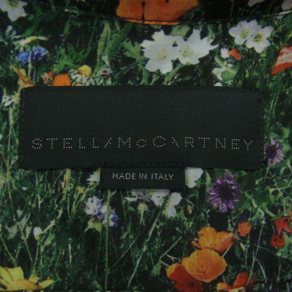 Stella McCartney ステラマッカートニー ボタニカルフラワー 花柄 キュプラ 長袖 シャツ グリーン系 38【美品】【中古】