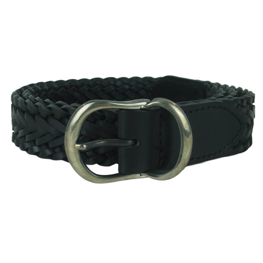 AKM エイケイエム Leather Mesh Belt レザー メッシュ ベルト ブラック系【中古】