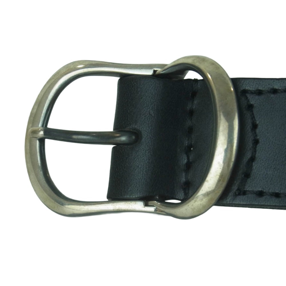 AKM エイケイエム Leather Mesh Belt レザー メッシュ ベルト ブラック系【中古】