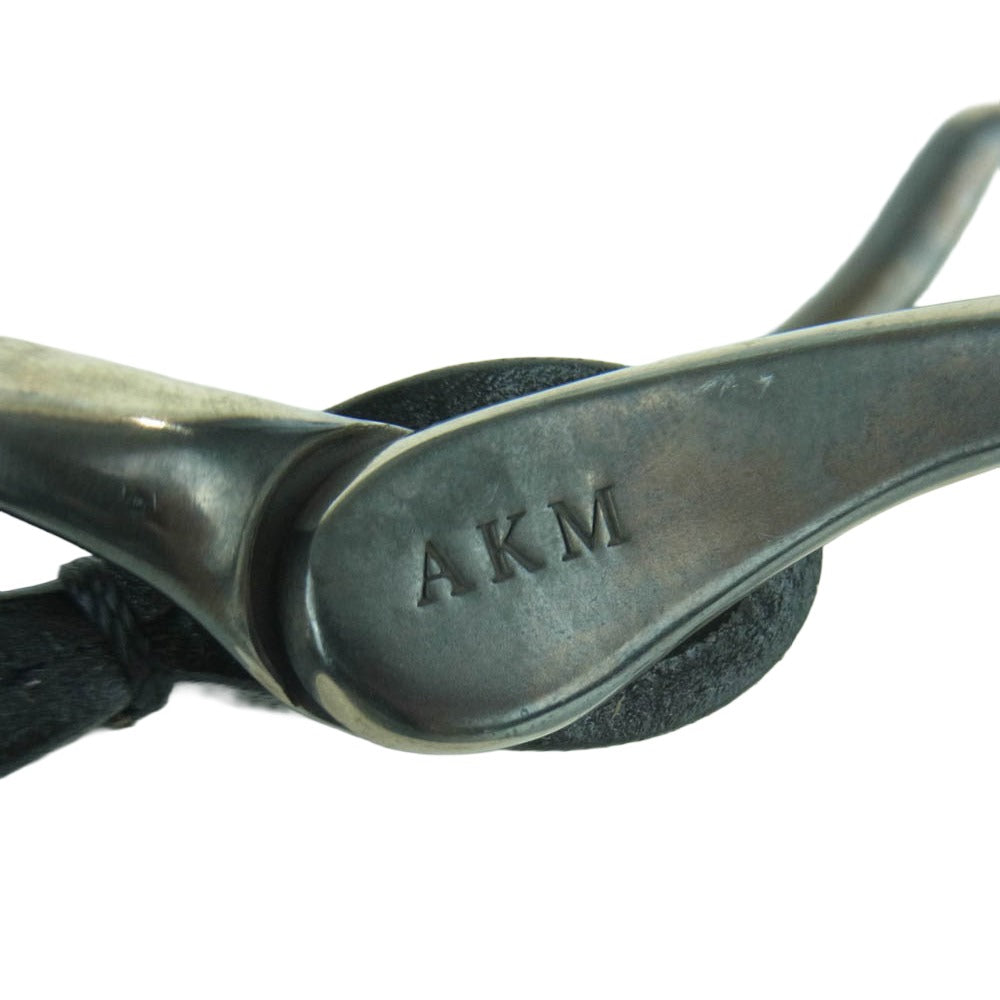AKM エイケイエム Leather Mesh Belt レザー メッシュ ベルト ブラック系【中古】