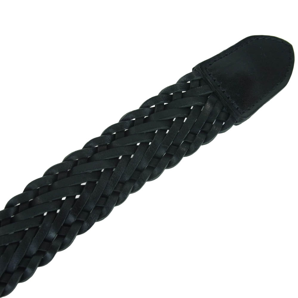 AKM エイケイエム Leather Mesh Belt レザー メッシュ ベルト ブラック系【中古】