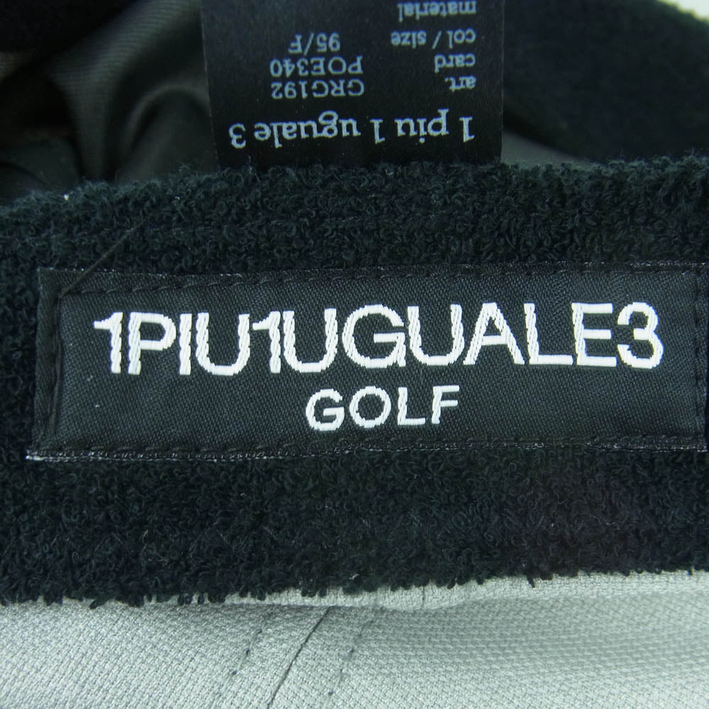 1piu1uguale3 ウノピュウノウグァーレトレ CRG192 POE340 113 GOLF ロゴ刺繍 パネル キャップ 帽子 ライトグレー系 F【中古】