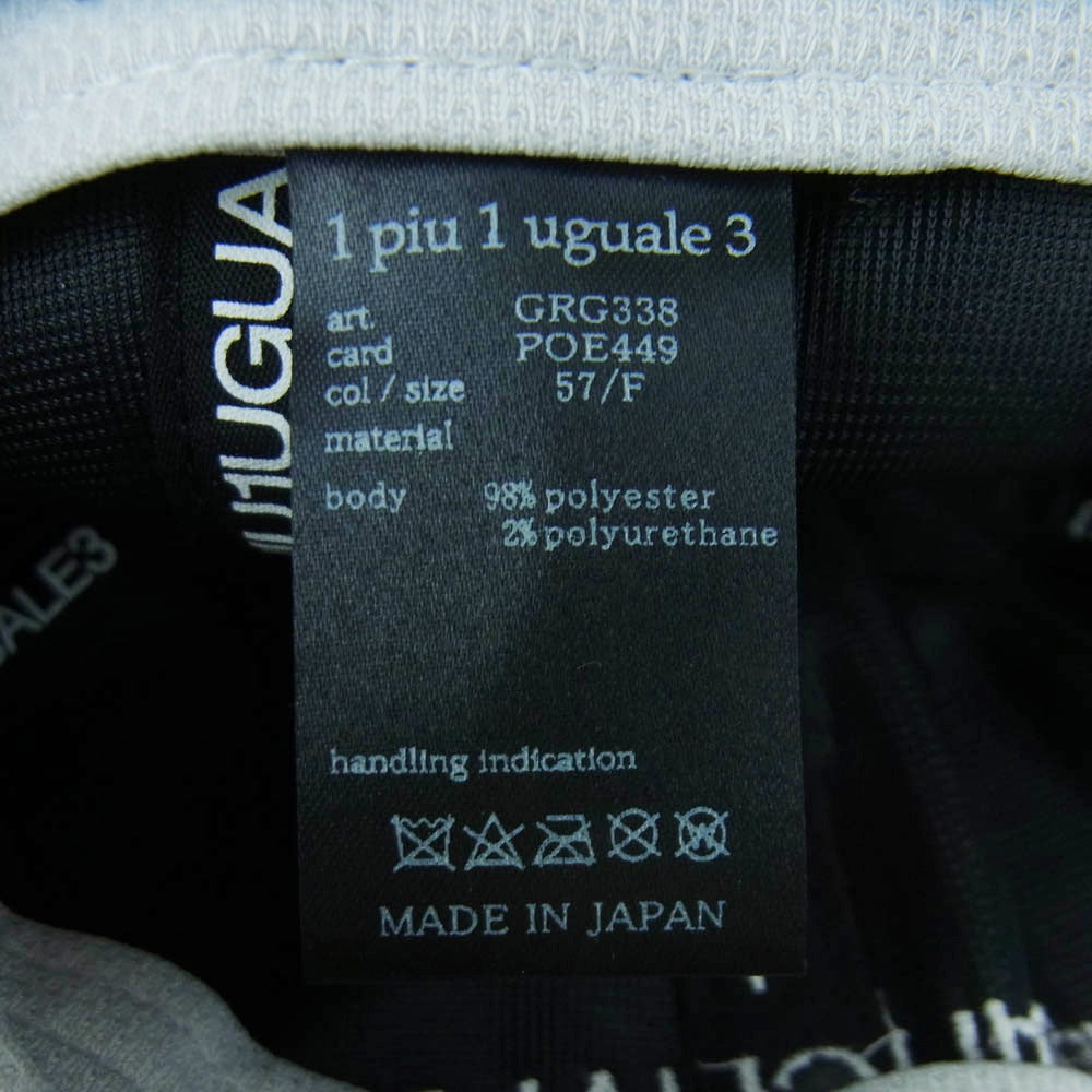 1piu1uguale3 ウノピュウノウグァーレトレ GRG338 POE449 113 GOLF ロゴ刺繍 パネル キャップ 帽子 ダークネイビー系 F【中古】