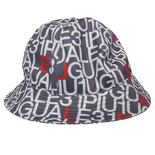 1piu1uguale3 ウノピュウノウグァーレトレ GRG391 POE477 METRO HAT 1PIU1UGUALE3 LOGO メトロハット バケットハット ダークグレー系 95/F【中古】