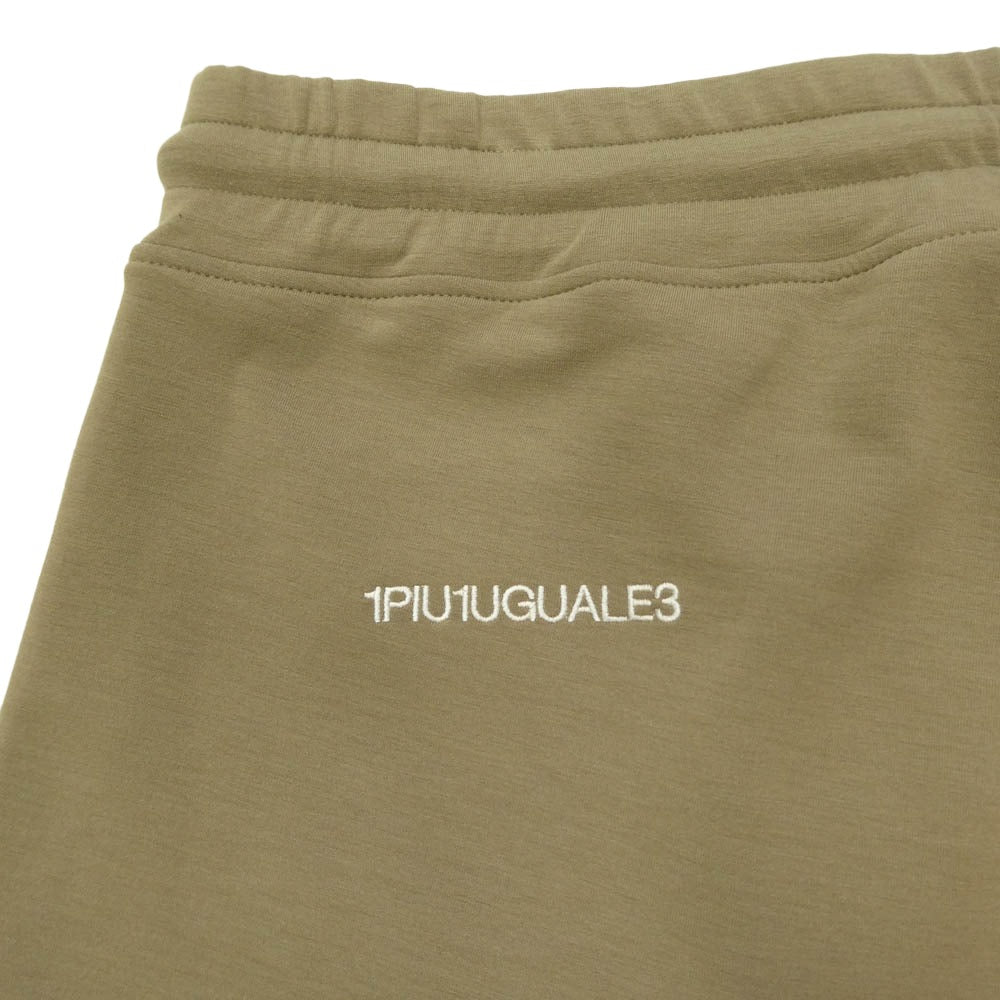 1piu1uguale3 ウノピュウノウグァーレトレ MRP625 PRY112 WIDE SHORTS スウェット ジップポケット ワイド ショーツ ハーフパンツ ベージュ系 V【中古】