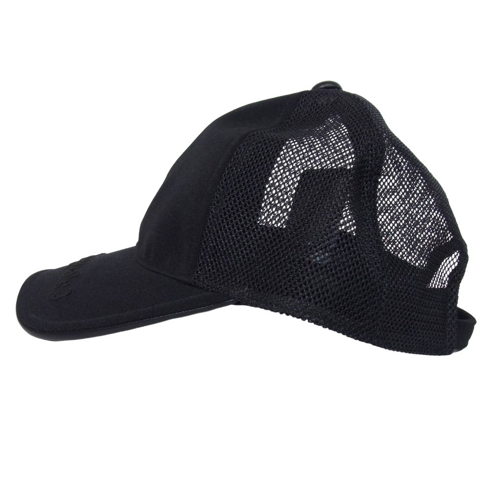 1piu1uguale3 ウノピュウノウグァーレトレ MRG556 POE474 113 MESH CAP レザー切替 メッシュ キャップ 帽子 ブラック系 99/F【中古】