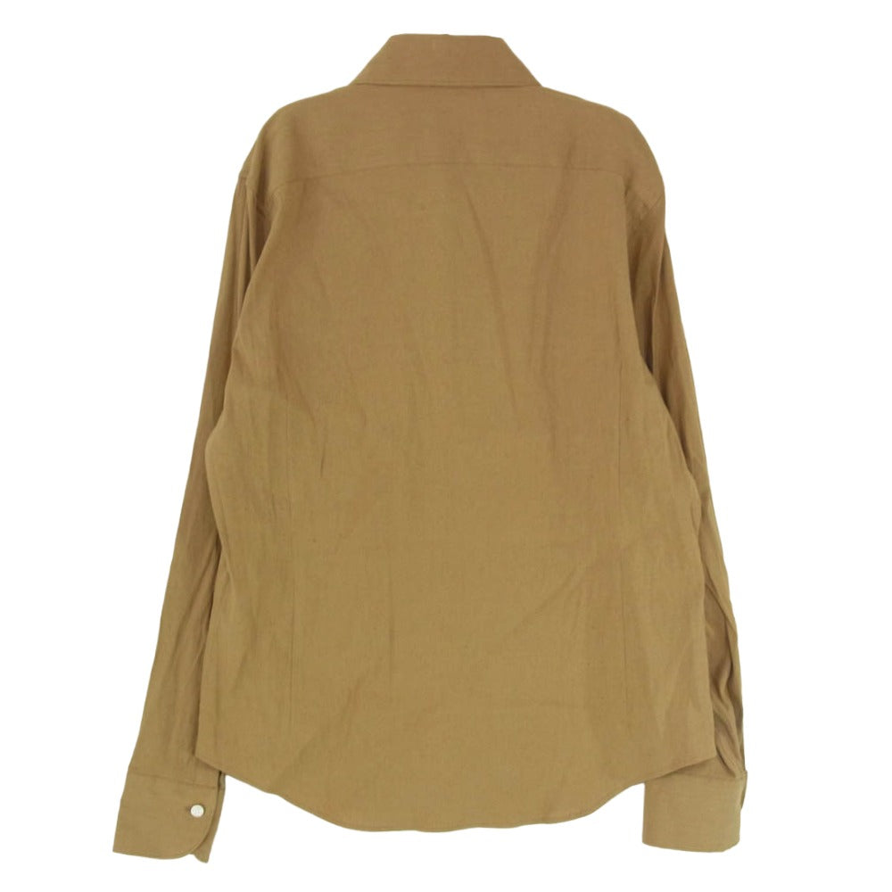 1piu1uguale3 ウノピュウノウグァーレトレ MRS168 LIU005 PLAIN SHIRTS プレーン 長袖 シャツ ブラウン系 IV【中古】