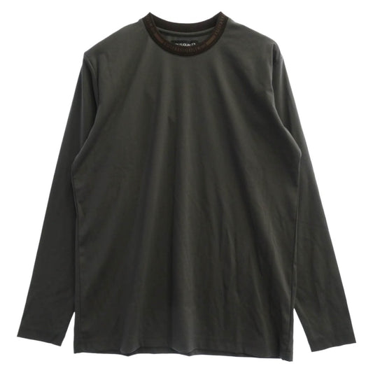 1piu1uguale3 ウノピュウノウグァーレトレ CM069 MT01 COMFORTABLE CREW L/S ネックロゴ バックロゴ クルーネック 長袖 カットソー Tシャツ グレー系 XL 6【中古】