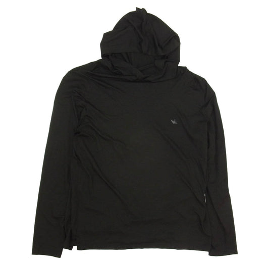 1piu1uguale3 ウノピュウノウグァーレトレ MRT329 RYN019 DEREK ROSE ラウンジウェアコレクション L/S HOODED TEE フーデッド カットソー 長袖 Tシャツ ブラック系 M【中古】