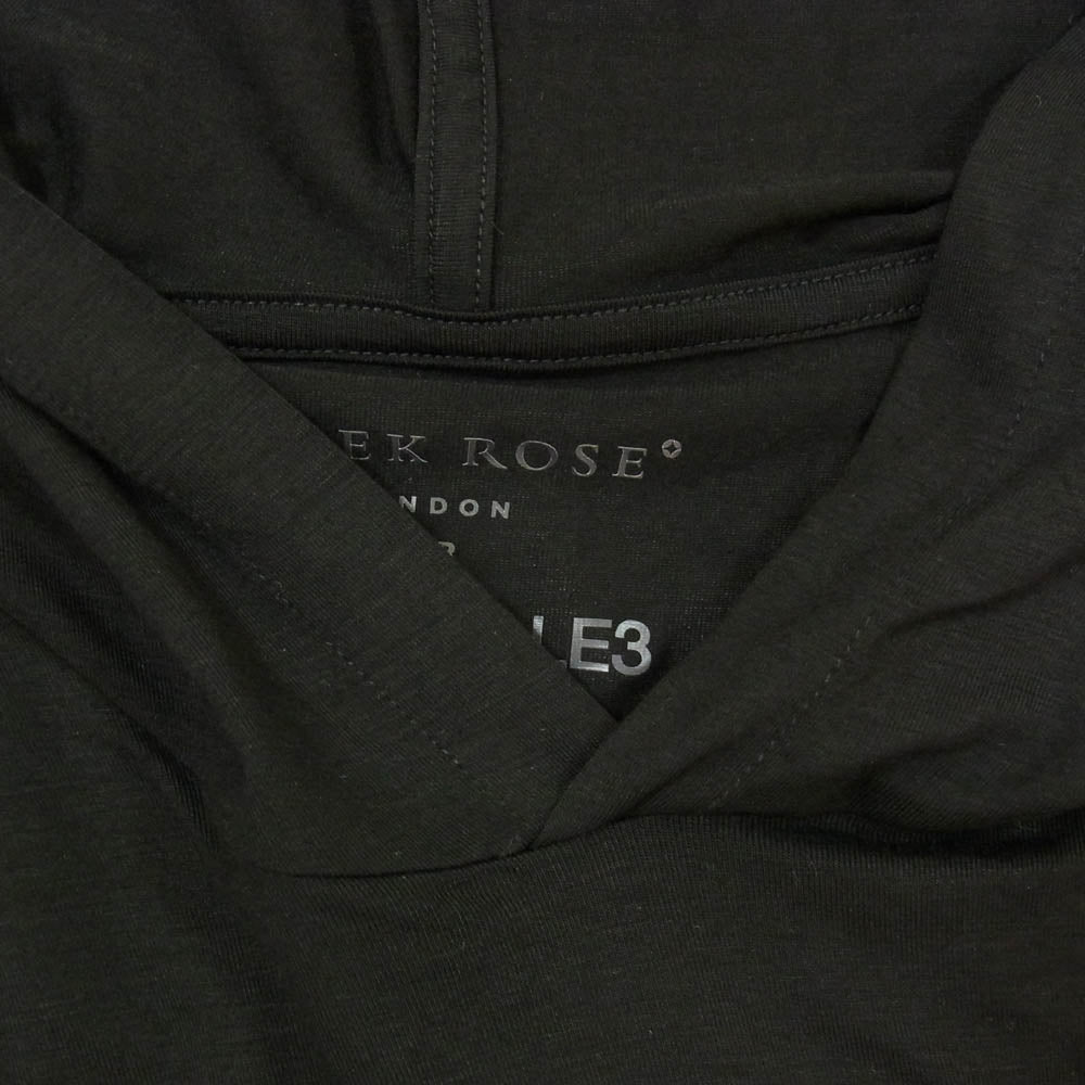 1piu1uguale3 ウノピュウノウグァーレトレ MRT329 RYN019 DEREK ROSE ラウンジウェアコレクション L/S HOODED TEE フーデッド カットソー 長袖 Tシャツ ブラック系 M【中古】