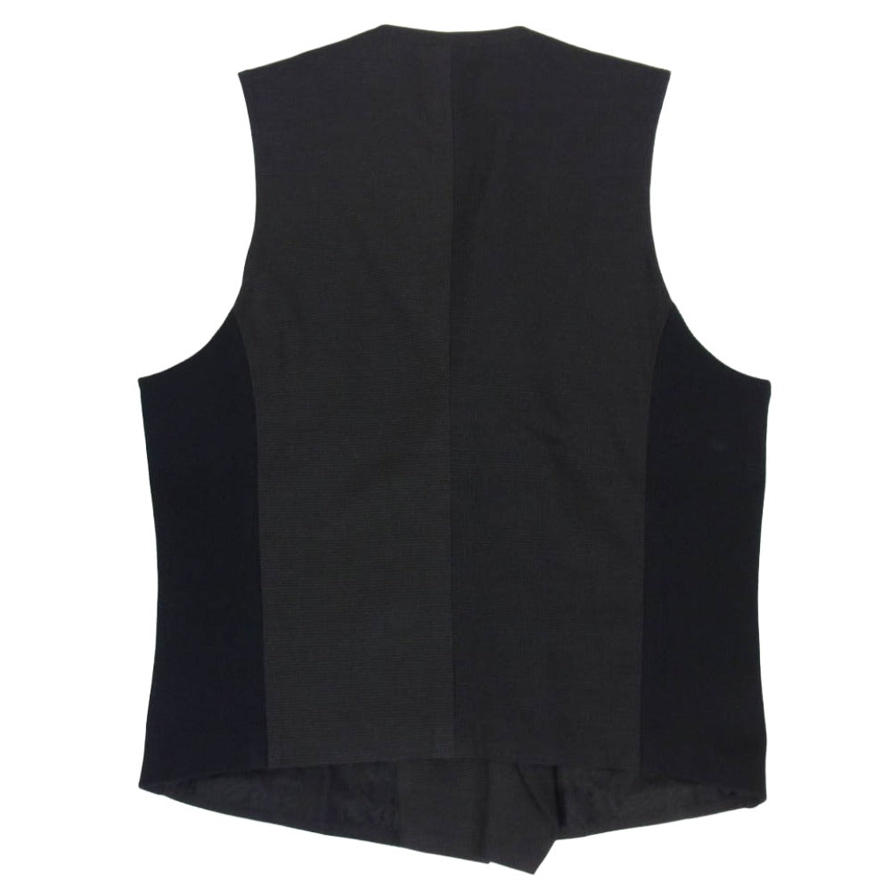 1piu1uguale3 ウノピュウノウグァーレトレ MRB597 PRY086 CRAZY RIB GILET クレイジー リブ ジレ ベスト ブラック系 V【美品】【中古】