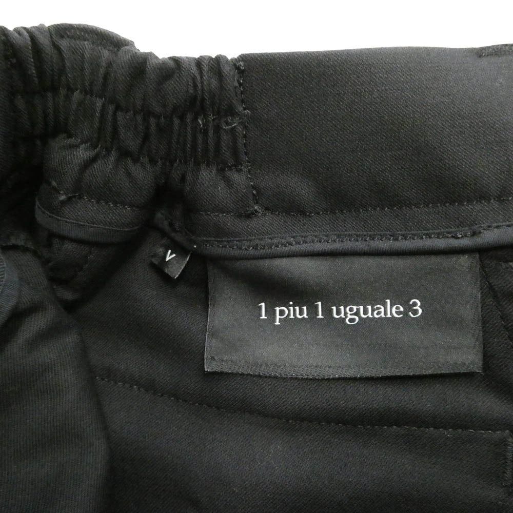 1piu1uguale3 ウノピュウノウグァーレトレ MRP678 WOU006 COMFY CREASE SLACKS クリース スラックスパンツ ブラック系 5【中古】
