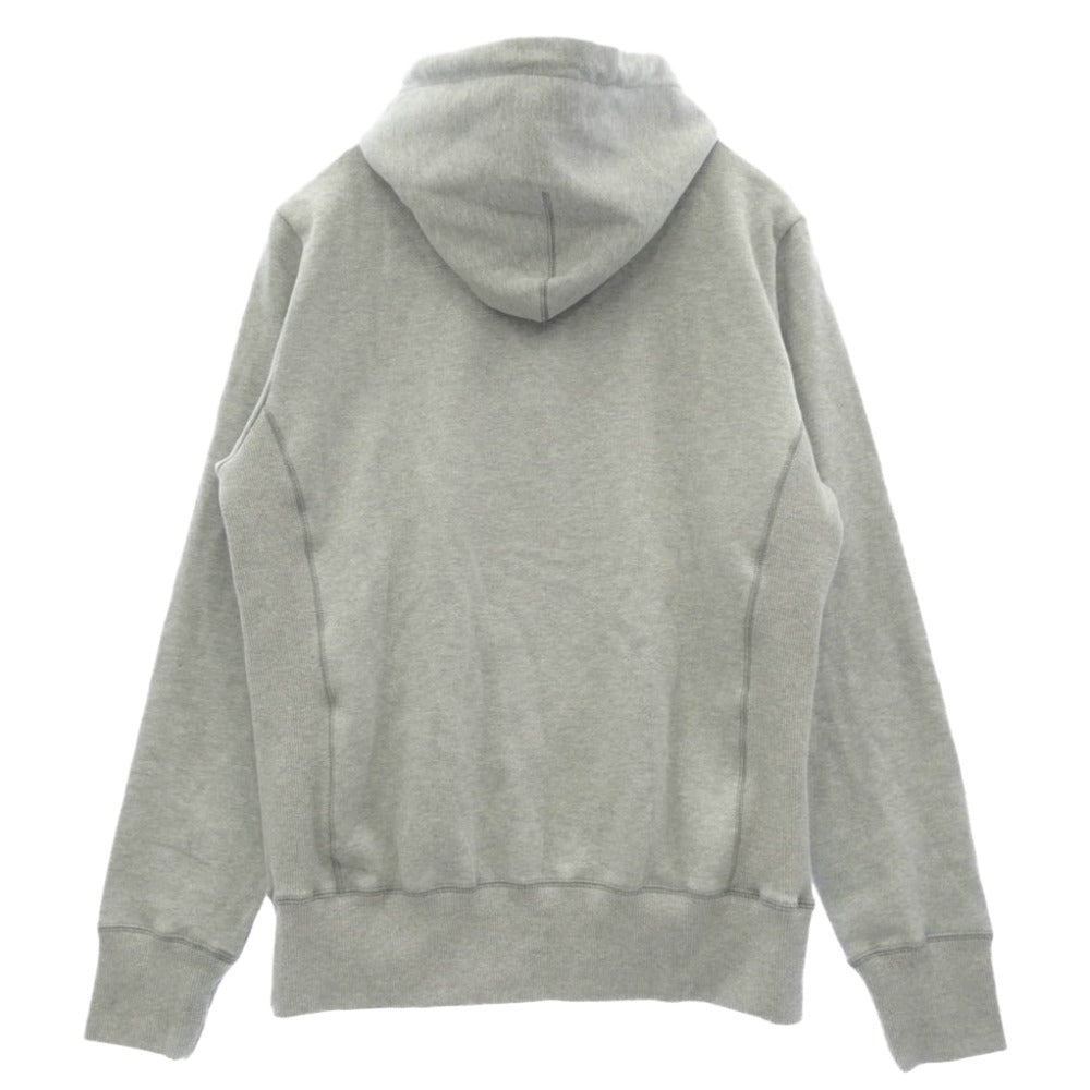 1piu1uguale3 ウノピュウノウグァーレトレ MRB659 COT396 SIC ZIP HOODED 折り鶴刺繍 サイドリブニット ジップアップ フルジップ パーカー フーディー グレー系 6【中古】