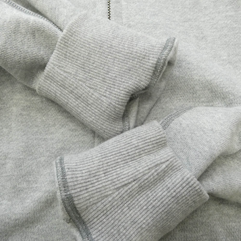 1piu1uguale3 ウノピュウノウグァーレトレ MRB659 COT396 SIC ZIP HOODED 折り鶴刺繍 サイドリブニット ジップアップ フルジップ パーカー フーディー グレー系 6【中古】