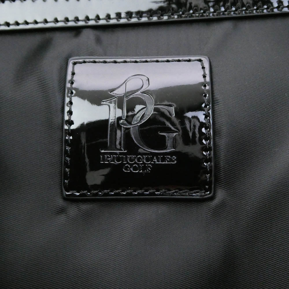 1piu1uguale3 ウノピュウノウグァーレトレ 113 GOLF BOSTON BAG ロゴ総柄 ゴルフ ボストンバッグ ブラック系 ホワイト系【中古】