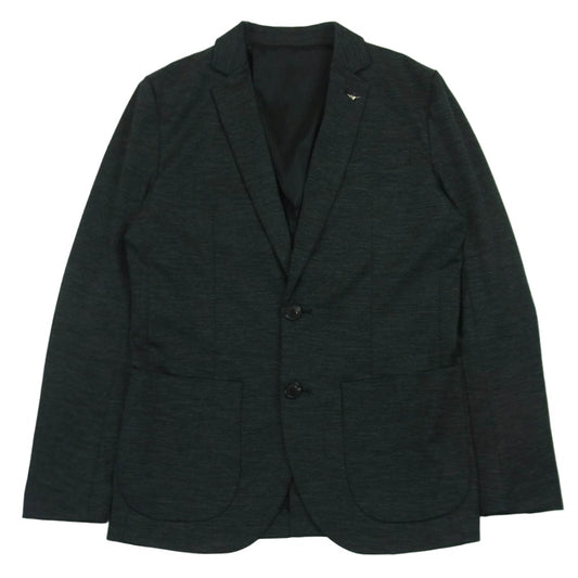 1piu1uguale3 ウノピュウノウグァーレトレ MRB640 MOU005 COMFY JKT 折り鶴ピンバッジ付属 コンフィ カムフィ 2B テーラード ジャケット ダークグレー系 L V 5【中古】