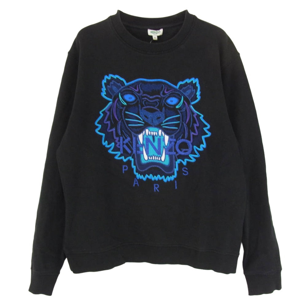 KENZO ケンゾー 18AW F865SW0014XV Tiger Sweat Shirt タイガー 刺繍 スウェット ブラック系 M【中古】