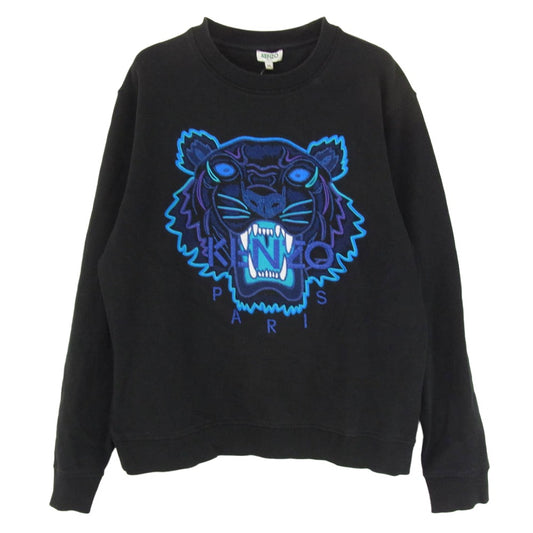 KENZO ケンゾー 18AW F865SW0014XV Tiger Sweat Shirt タイガー 刺繍 スウェット ブラック系 M【中古】