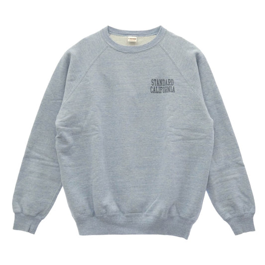 STANDARD CALIFORNIA スタンダードカリフォルニア 22SS SD 88/12 Logo Pullover Sweat プリント ロゴ プルオーバー スウェット ライトブルー系 M【中古】