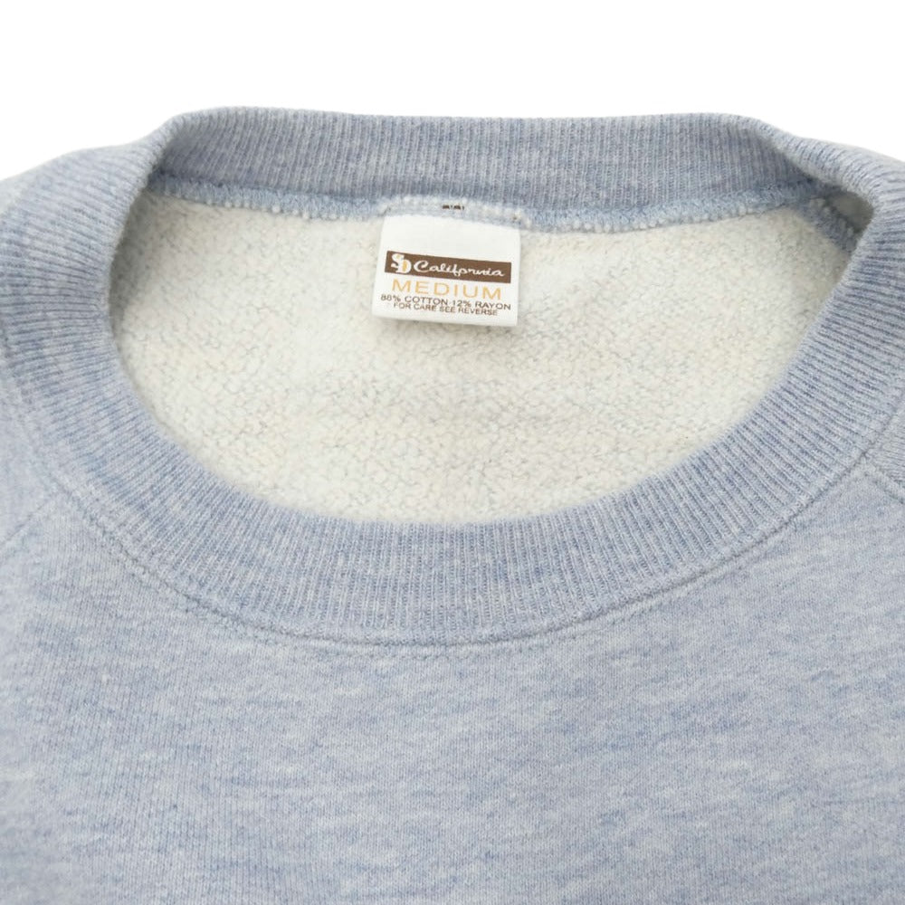STANDARD CALIFORNIA スタンダードカリフォルニア 22SS SD 88/12 Logo Pullover Sweat プリント ロゴ プルオーバー スウェット ライトブルー系 M【中古】