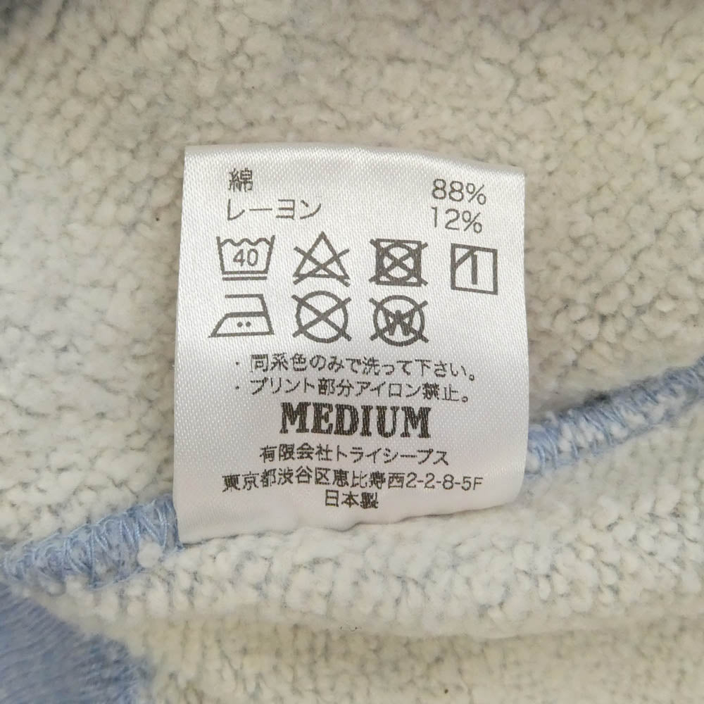 STANDARD CALIFORNIA スタンダードカリフォルニア 22SS SD 88/12 Logo Pullover Sweat プリント ロゴ プルオーバー スウェット ライトブルー系 M【中古】