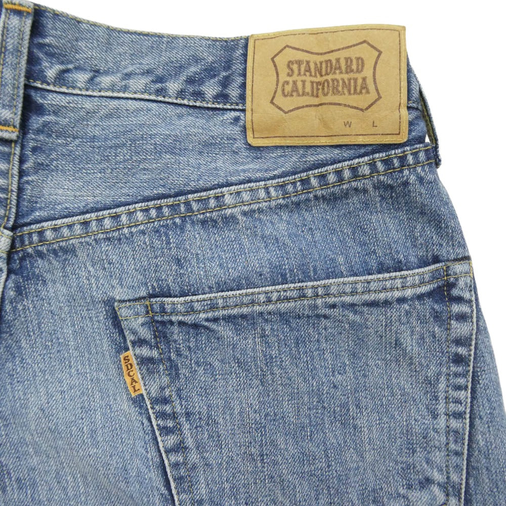 STANDARD CALIFORNIA スタンダードカリフォルニア 5P Denim Pants S901 Vintage Wash ストレート ヴィンテージウォッシュ デニムパンツ インディゴブルー系 W32【極上美品】【中古】