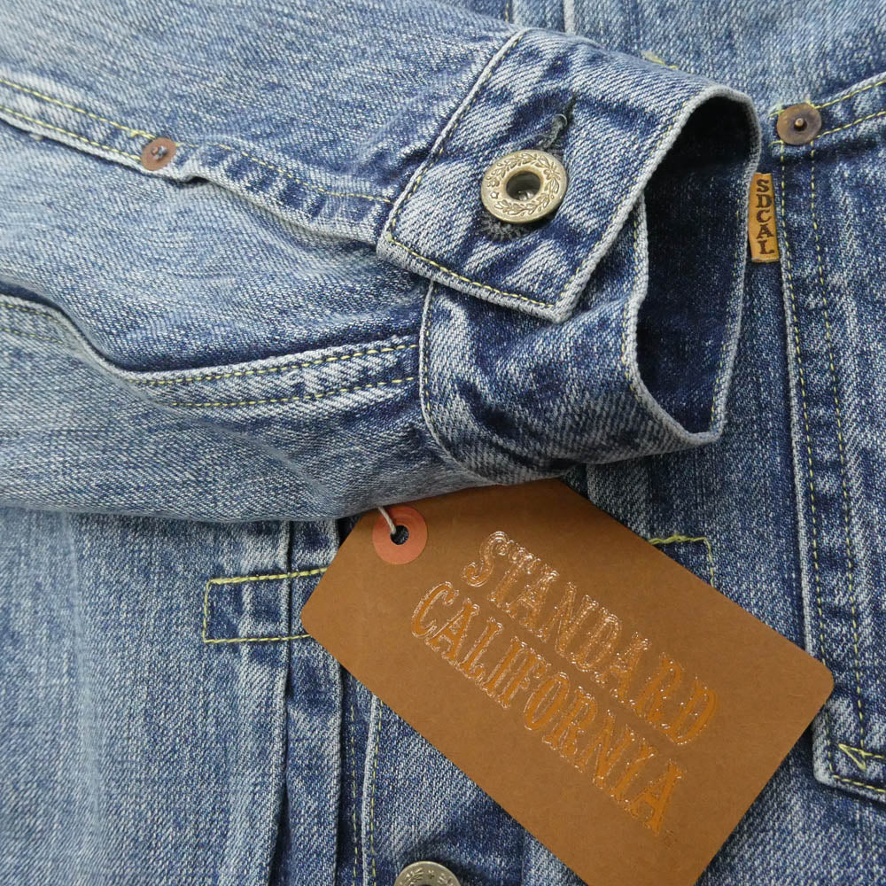 STANDARD CALIFORNIA スタンダードカリフォルニア 24SS OUDLA450 SD Denim Jacket S996 WWⅡ Vintage Wash ヴィンテージウォッシュ デニムジャケット インディゴブルー系 42【極上美品】【中古】