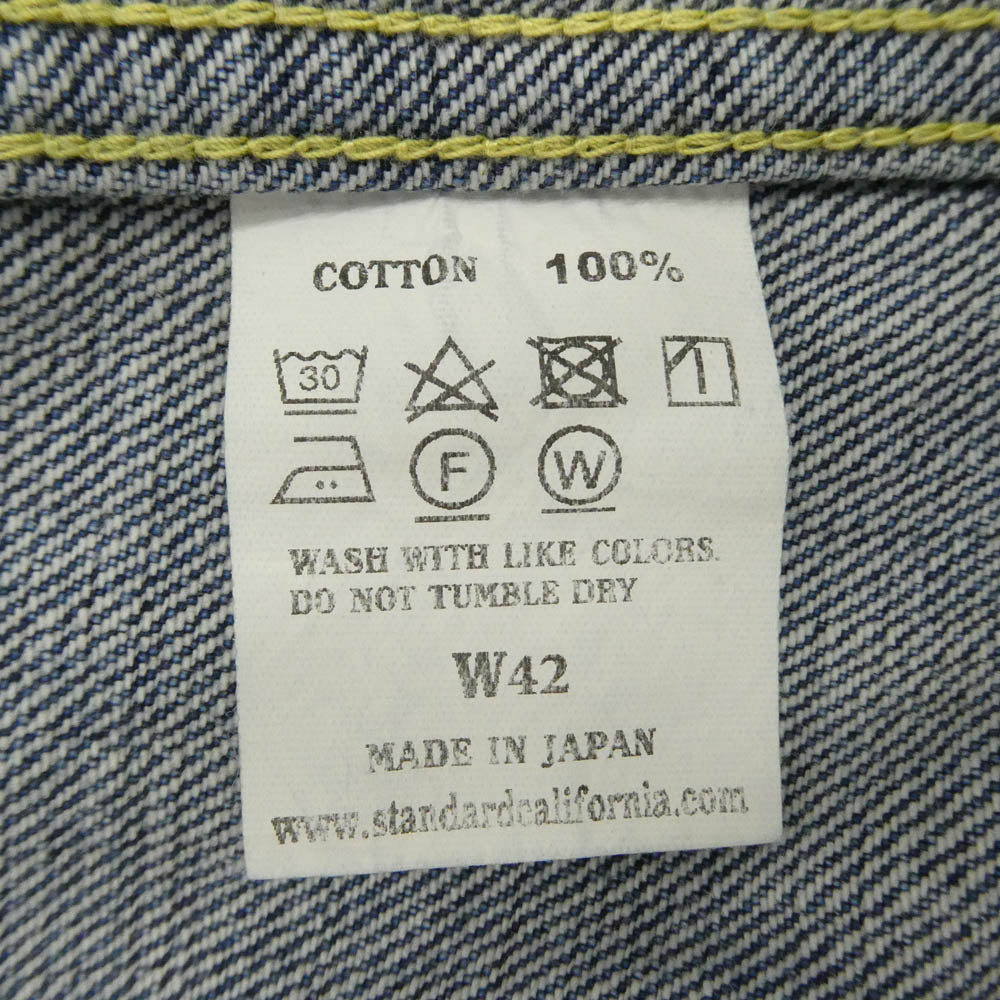 STANDARD CALIFORNIA スタンダードカリフォルニア 24SS OUDLA450 SD Denim Jacket S996 WWⅡ Vintage Wash ヴィンテージウォッシュ デニムジャケット インディゴブルー系 42【極上美品】【中古】