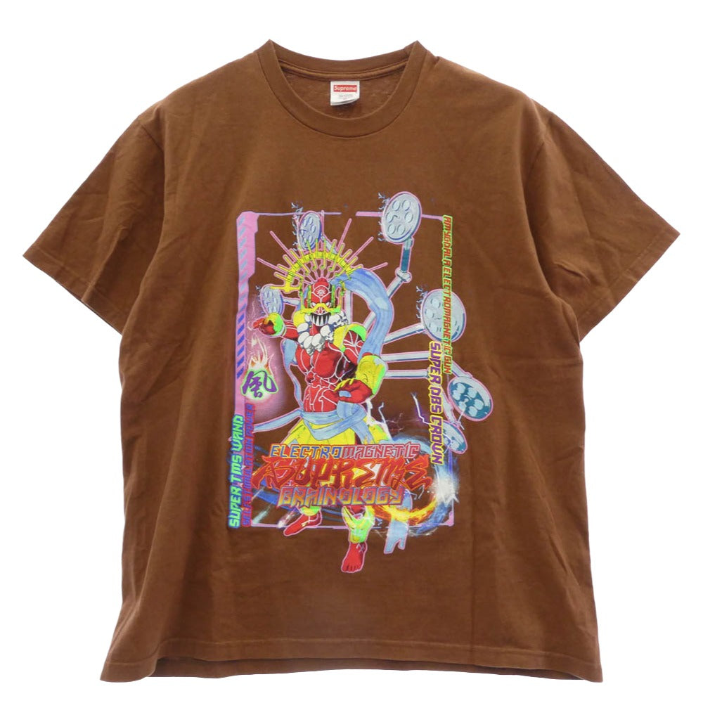 Supreme シュプリーム 24SS Electromagnetic Tee グラフィックプリント Tシャツ 半袖カットソー ブラウン系 M【中古】
