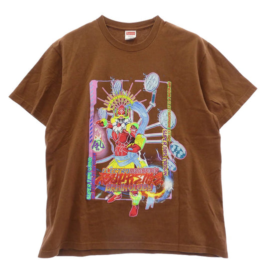 Supreme シュプリーム 24SS Electromagnetic Tee グラフィックプリント Tシャツ 半袖カットソー ブラウン系 M【中古】