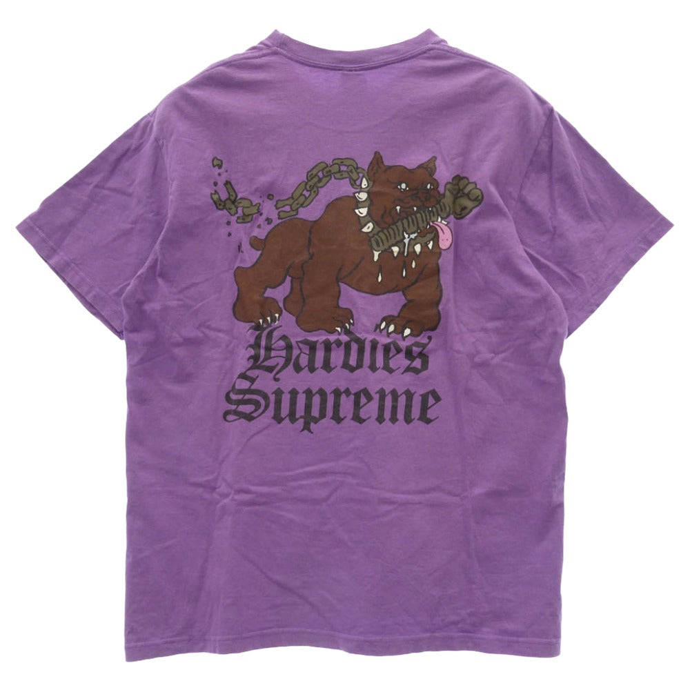 Supreme シュプリーム 23SS × Hardies ハーディーズ Dog Tee ドッグプリント Tシャツ 半袖カットソー パープル系 M【中古】