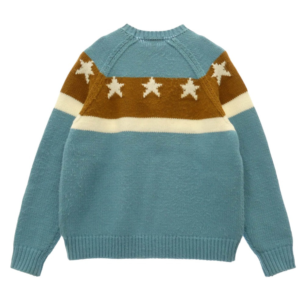 Supreme シュプリーム 24SS Stars Sweater スターデザイン ニット セーター ブルー系 S【中古】