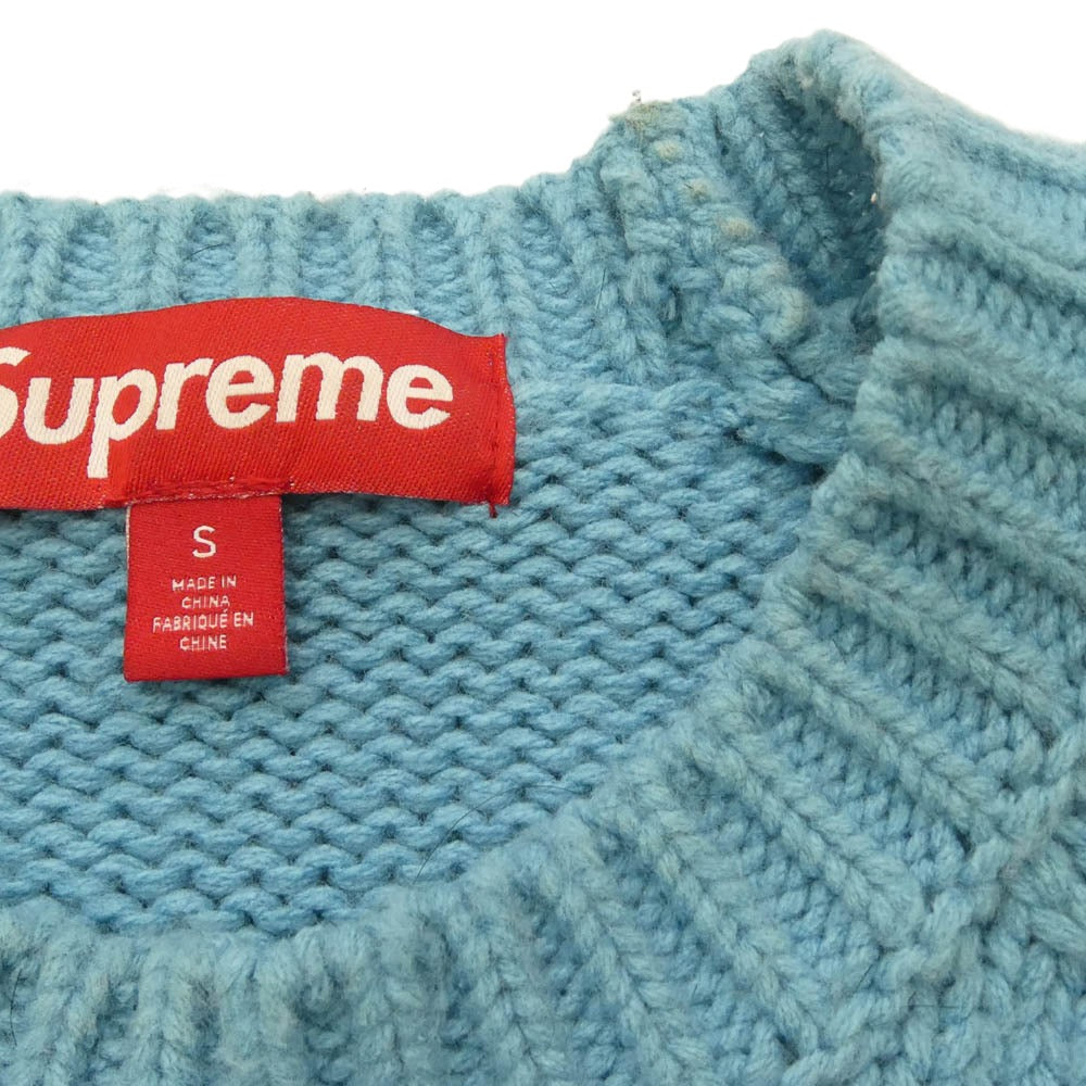 Supreme シュプリーム 24SS Stars Sweater スターデザイン ニット セーター ブルー系 S【中古】