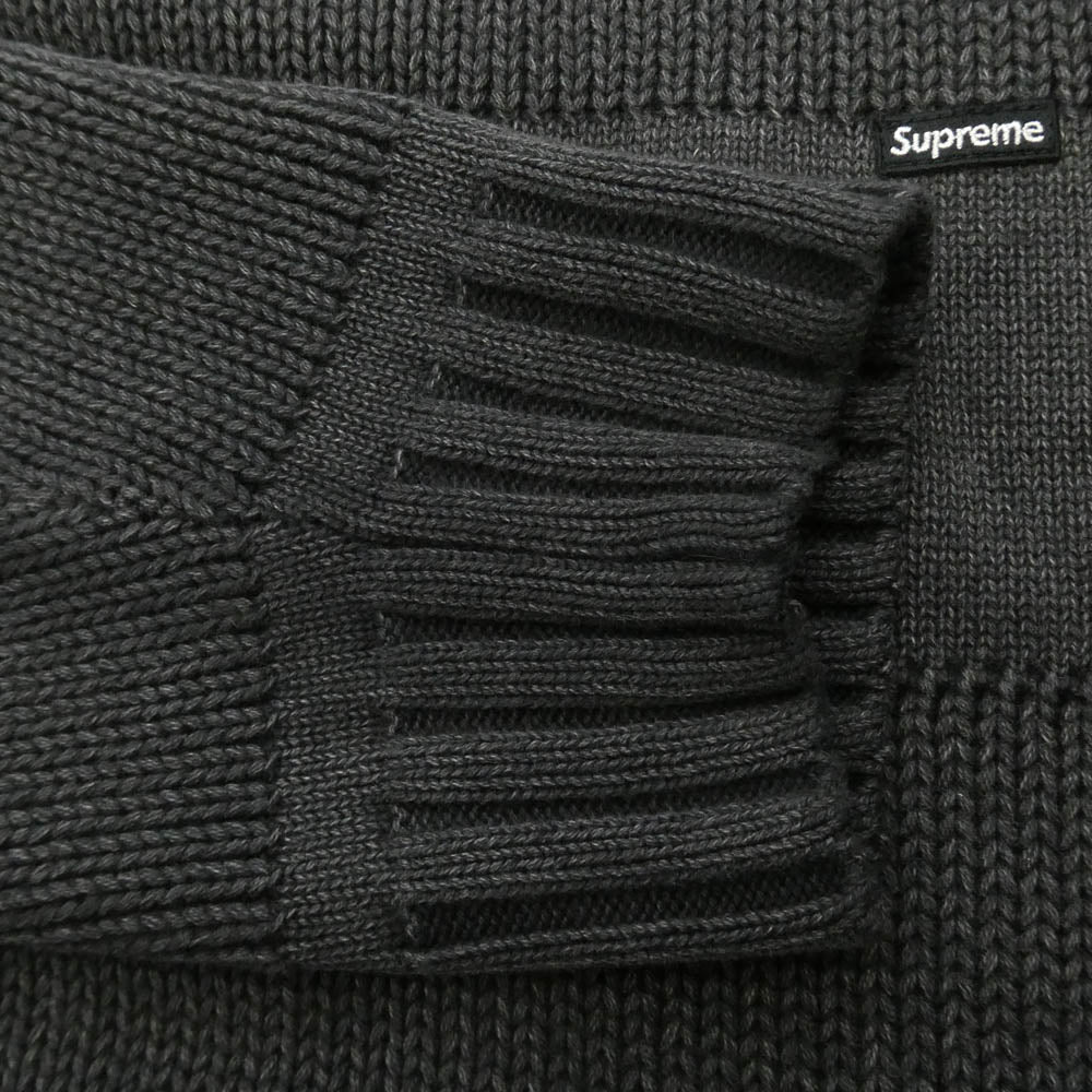 Supreme シュプリーム 23SS Small Box Stripe Sweater スモールボックスロゴ ストライプ ニット セーター ブラック系 M【中古】