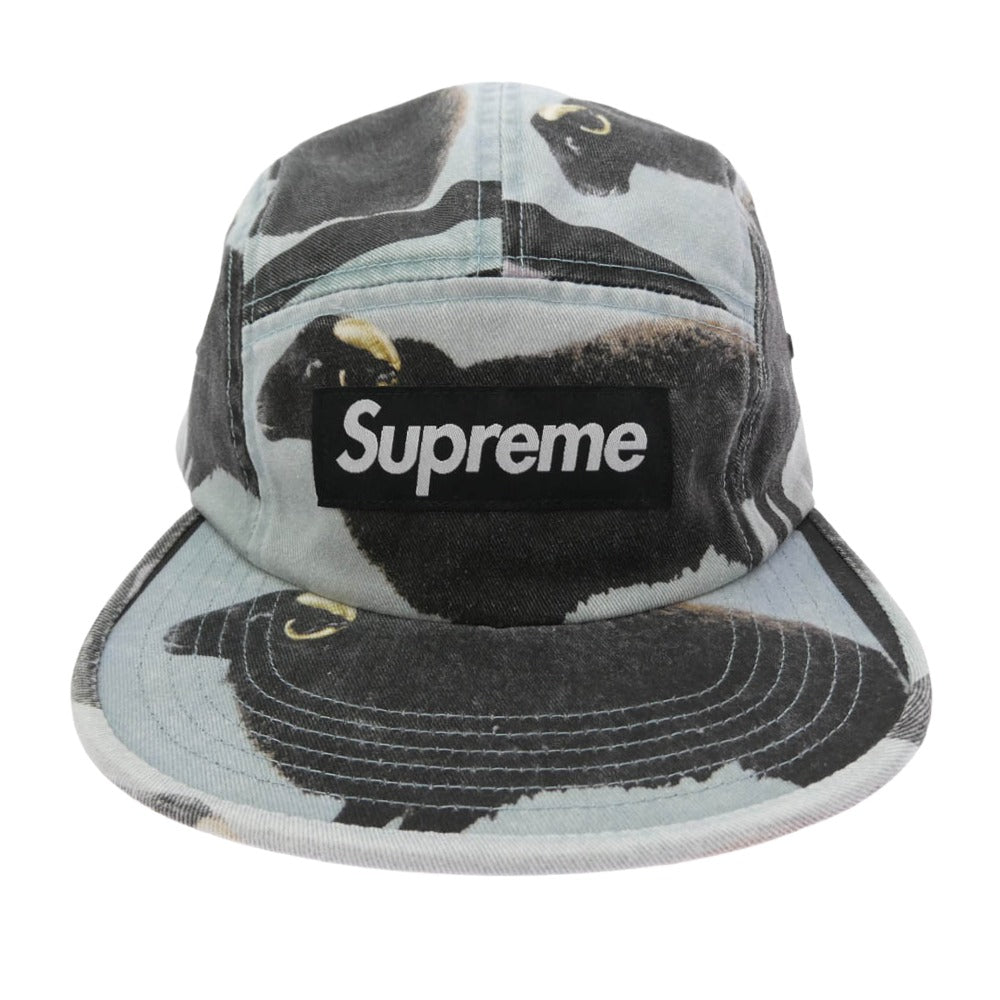 Supreme シュプリーム 25SS × Damien Hirst ダミアン ハースト Camp Cap キャップキャップ 帽子 チャコール系 ライトブルー系 58cm【新古品】【未使用】【中古】