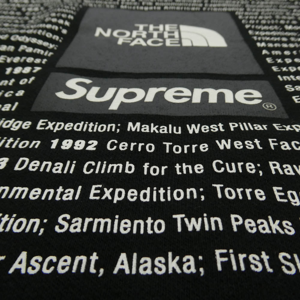 Supreme シュプリーム 24SS NT02411I × The North Face ノースフェイス Crewneck ロゴプリント クルーネック スウェット トレーナー ブラック系 M【中古】