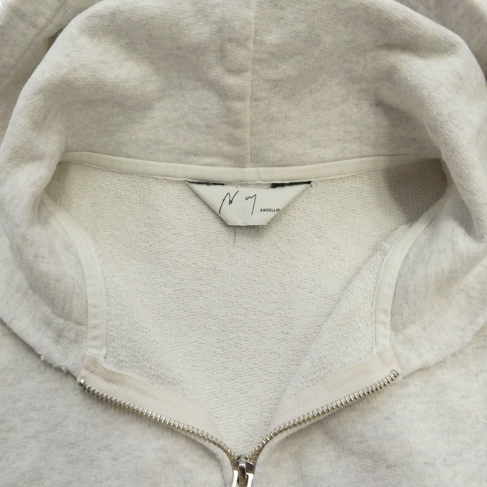 ANCELLM アンセルム 25SS ANC-CT89 ZIPUP HOODIE ダメージ加工 ジップアップパーカー グレー系 2【中古】