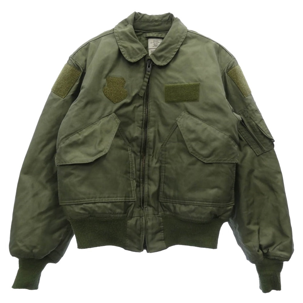 ヴィンテージ SP0100-03-D-4128 00s 03年製 US ARMY 米軍実物 CWU-45/P フライト ジャケット VALLEY APPAREL社 モスグリーン系 M【中古】